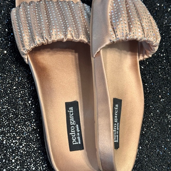 Pedro Garcia Women's Tan Slide Sandals - Picture 8 of 15